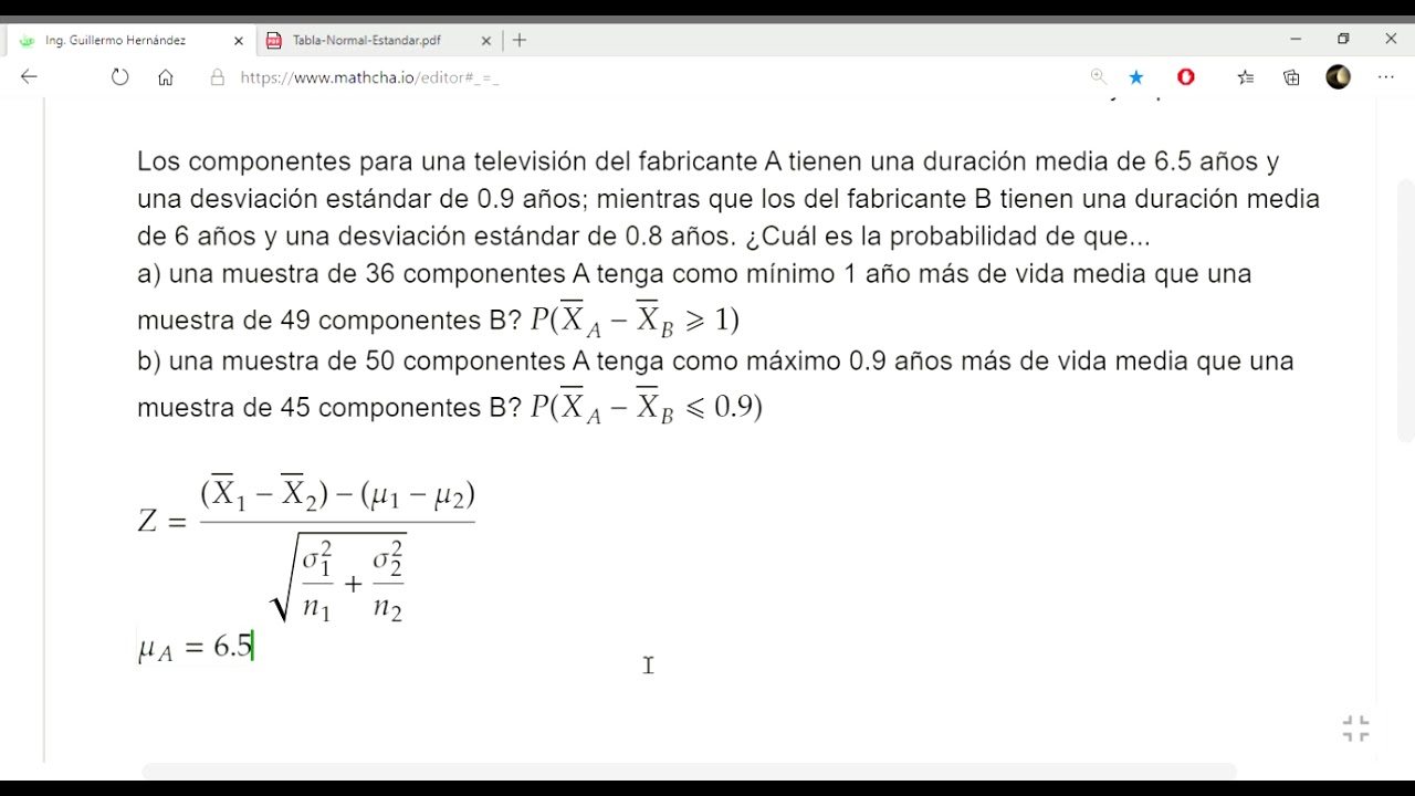 Análisis de la distribución muestral de la diferencia entre dos medias