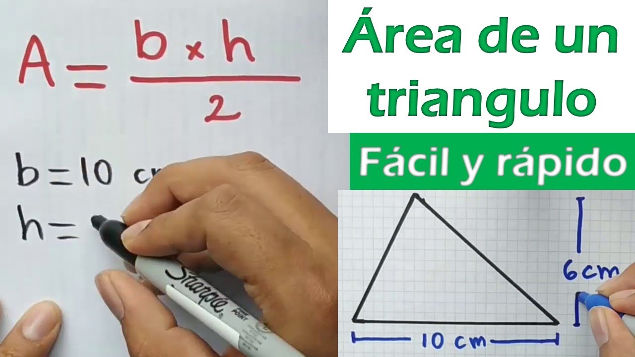 Área de un vidrio triangular: cálculo con base y altura de 45 cm y 22 cm