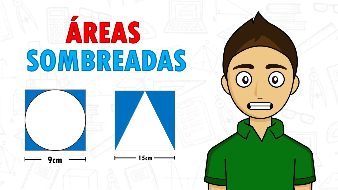 Calcula el área de la región sombreada en la figura