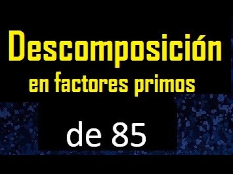 Cómo descomponer 85 en la suma de dos números