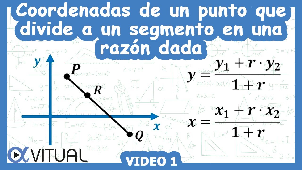 Cómo encontrar las coordenadas de un punto que divide un segmento en una razón dada