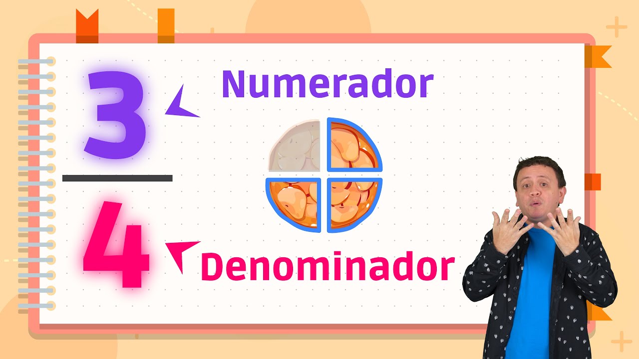 Conceptos básicos de numerador y denominador para niños