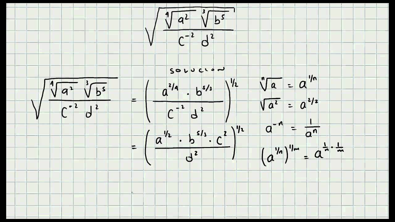 Ejemplos resueltos de radicales en matemáticas