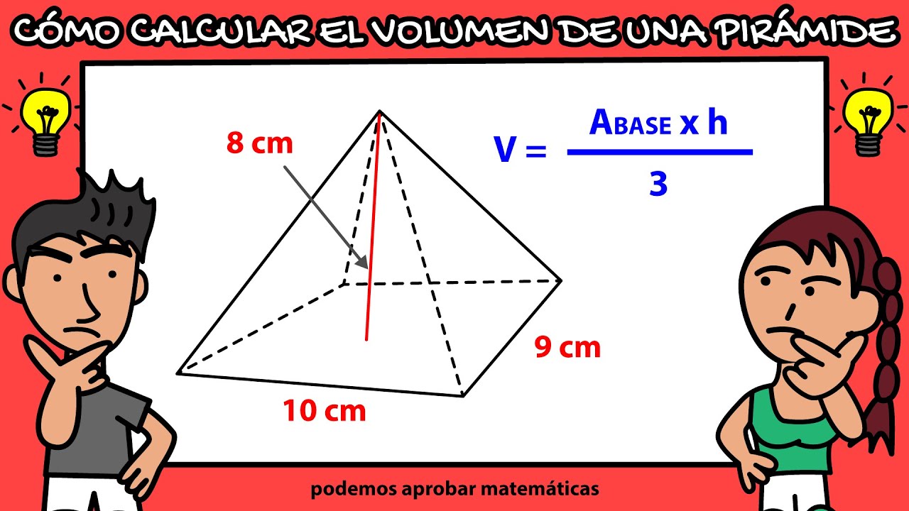 Fórmula para calcular el volumen de una pirámide