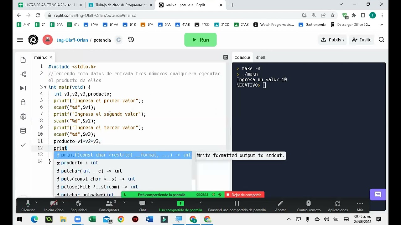 Calcula la cuarta parte del producto de tres números y réstale 4