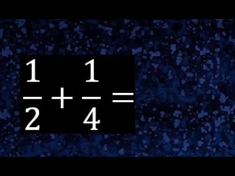 Calcula la suma de un cuarto más un cuarto