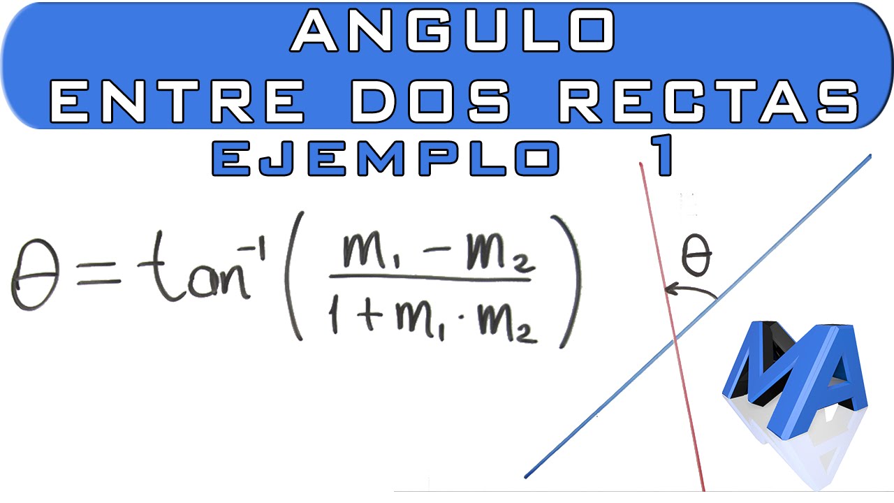 Cálculo de la pendiente de una recta y el ángulo entre rectas