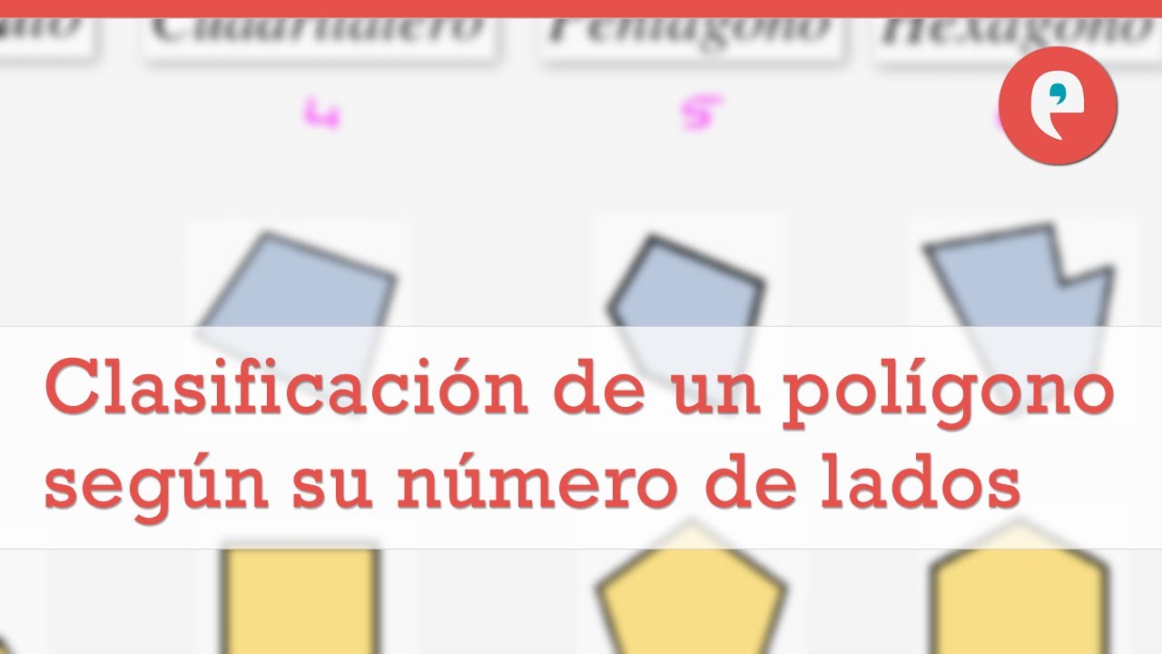 Clasificación de polígonos según cantidad de lados