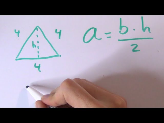 Cómo calcular el área de un triángulo equilátero con un lado de 5 cm