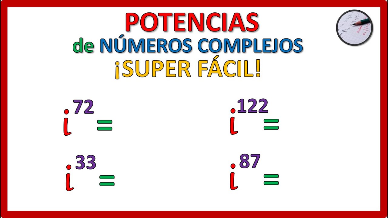 Ejemplos de cálculo de potencias de i y valor absoluto de números complejos