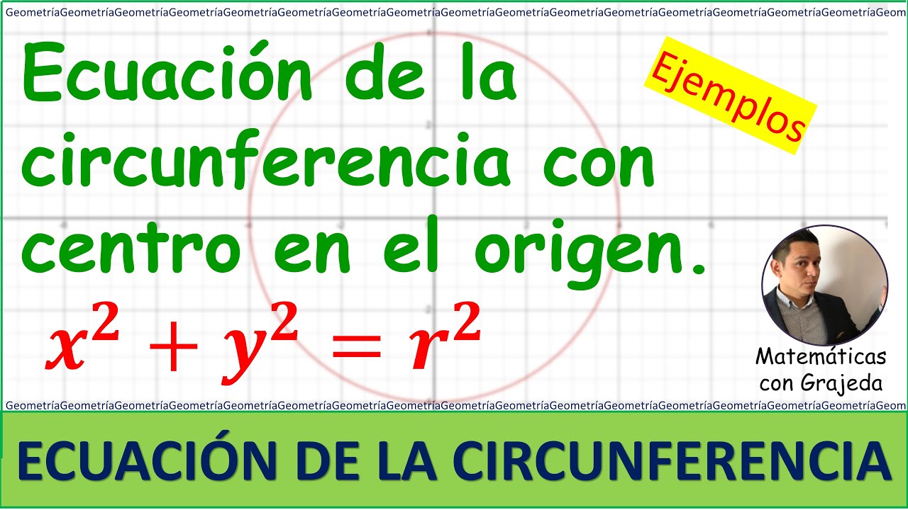 Ejemplos de ecuaciones de circunferencia con centro en el origen