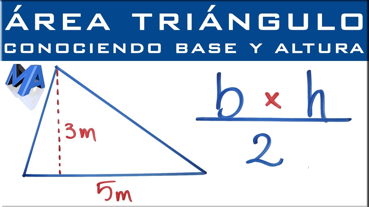 Medidas de base y altura de los triángulos en un romboide