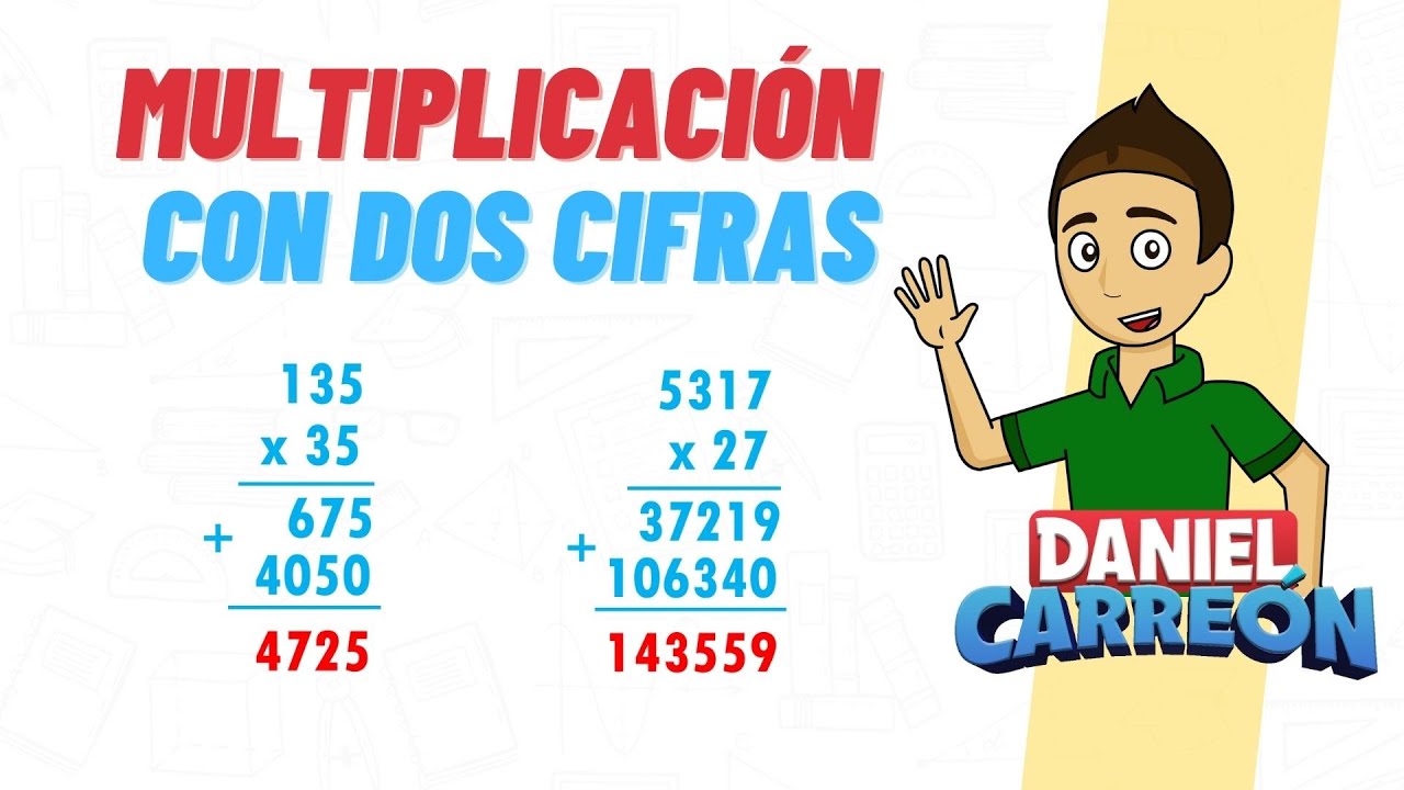 Multiplicación con números de dos dígitos en la parte superior y uno en la parte inferior