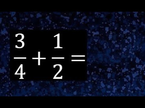 Suma de 3 cuartos más 1/2: ¿Cuál es el resultado?