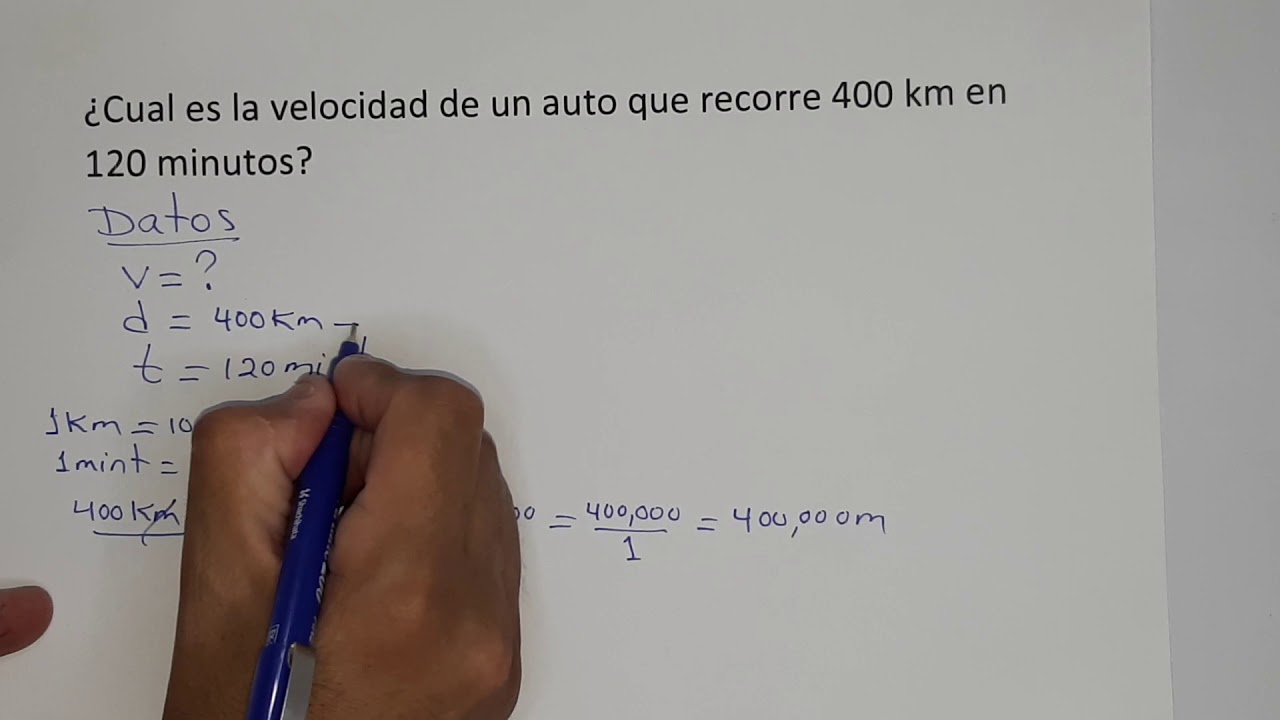 Tiempo que tarda un coche en recorrer 45 km a una velocidad de 30 km/h