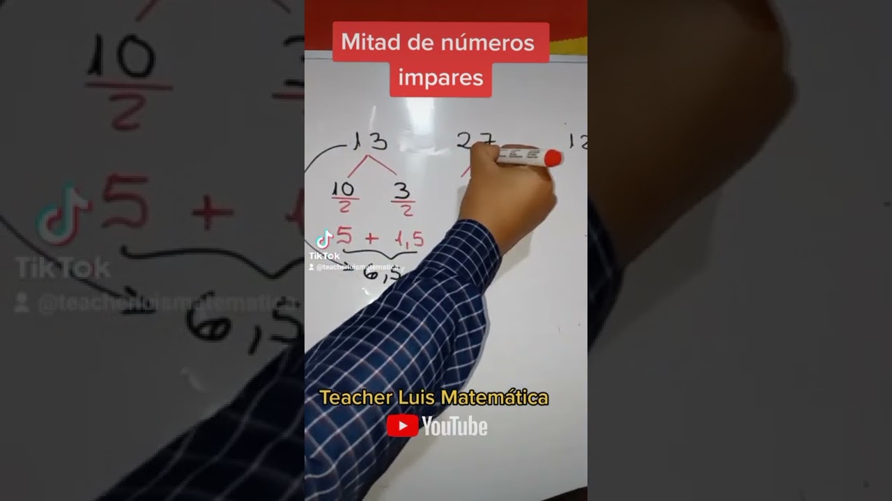 Calcula la mitad de la tercera parte del número impar más grande