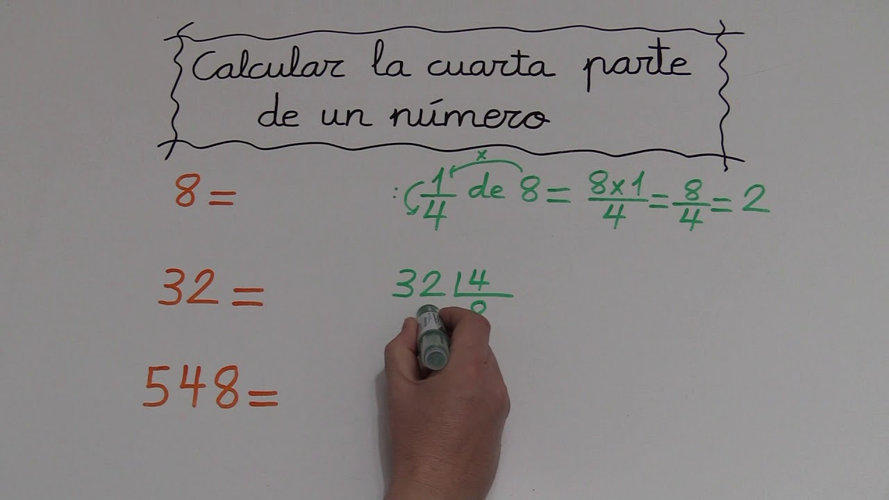 Cómo calcular la cuarta parte de un número de forma sencilla