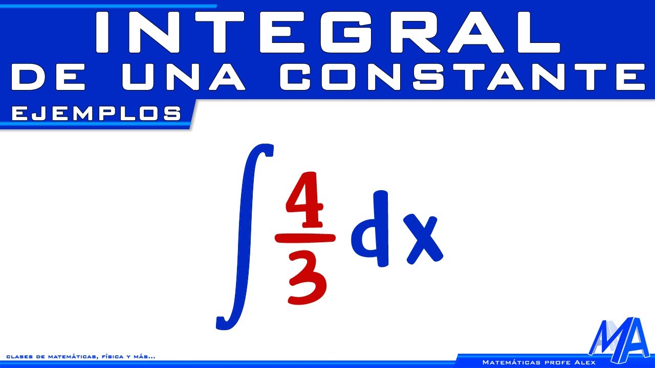 Cómo calcular la integral de una constante