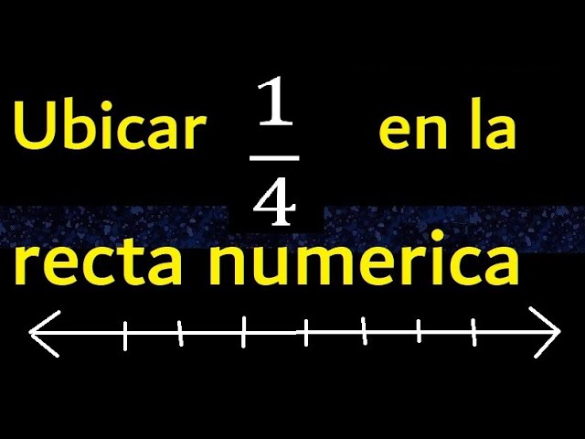 Cómo localizar un cuarto en la recta numérica