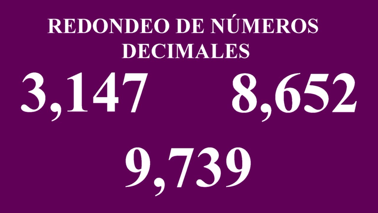 Cómo redondear a partir de un número decimal