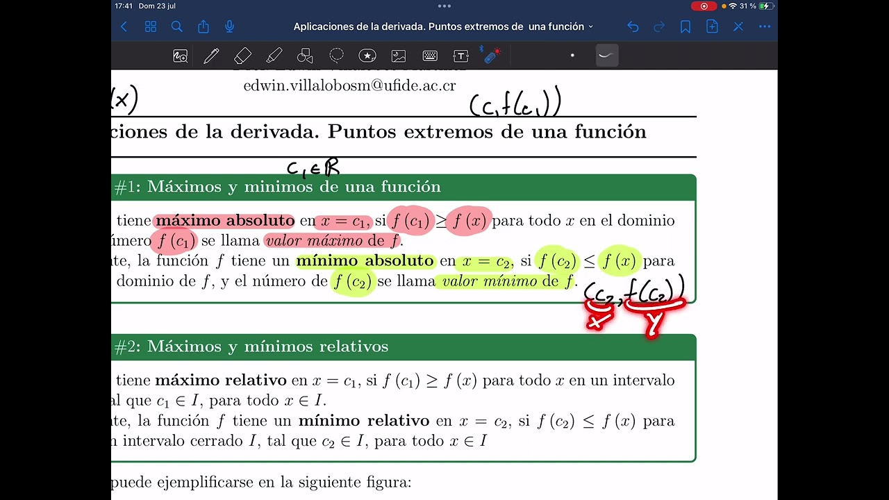 Definición de máximo y mínimo: conceptos fundamentales