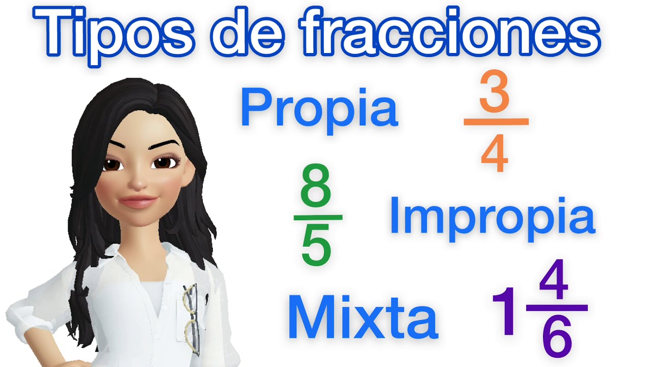 Diferentes categorías de fracciones: propias