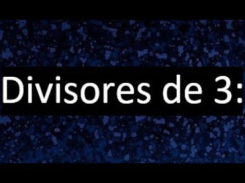 Divisores comunes de 3