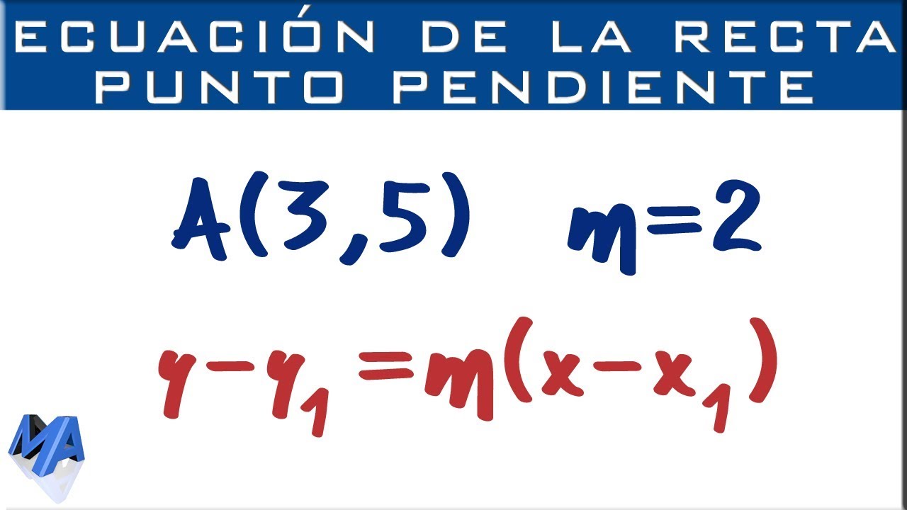 Ecuación de la recta que pasa por el punto (1