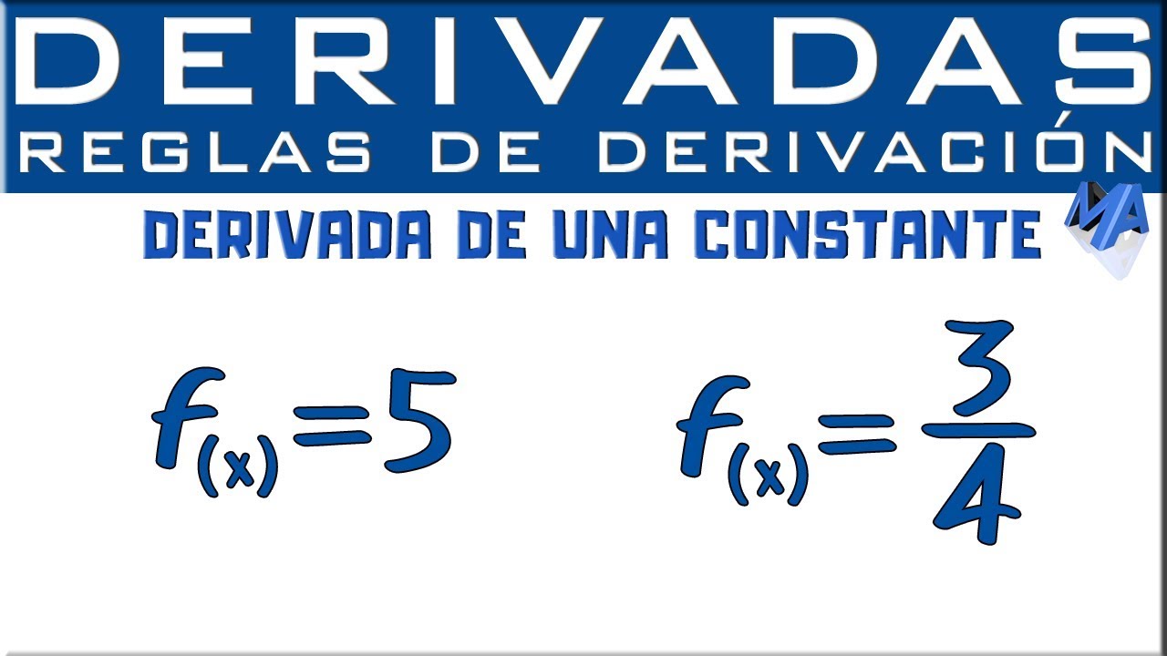 La regla de la derivada para una constante