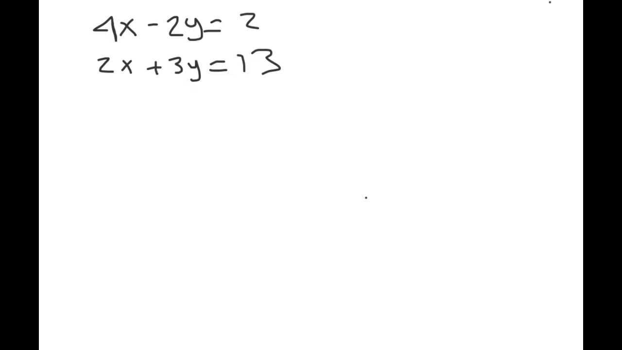 Sistema de ecuaciones lineales: 4x-2y=2