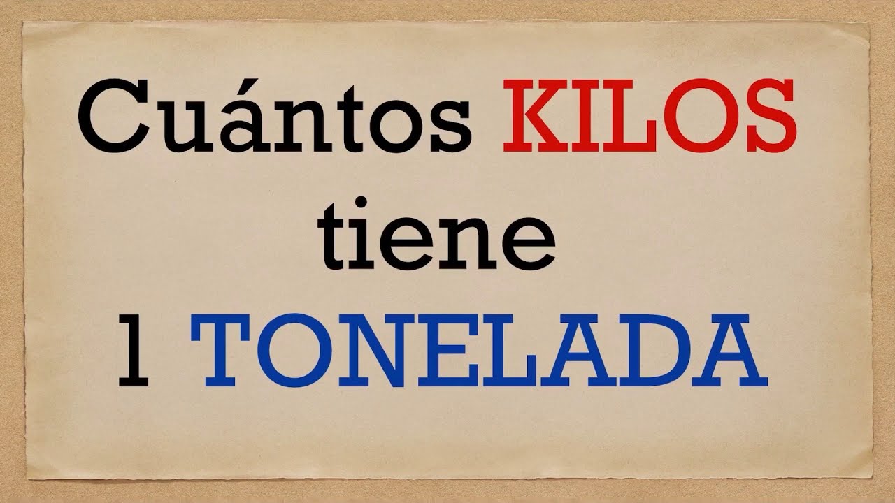 ¿Cuántas toneladas son 5 500 kg?