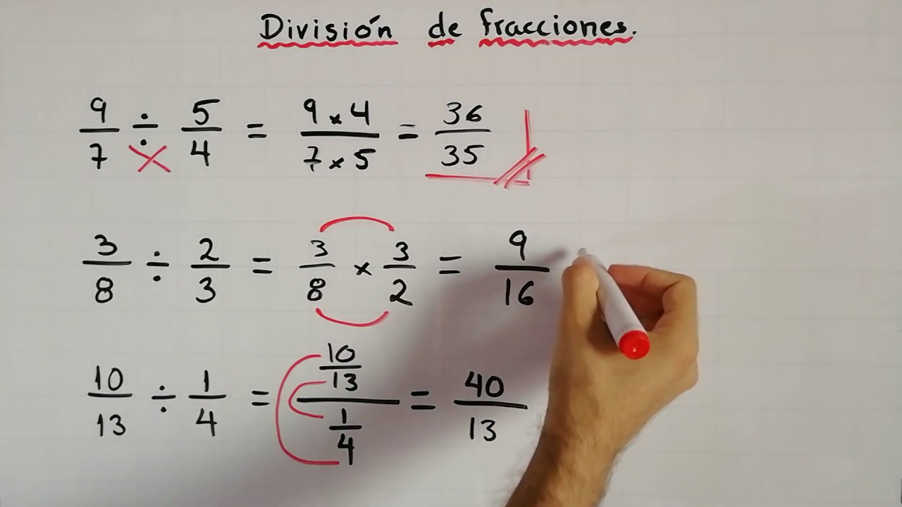 Calcula la fracción resultante de dividir un tercio entre dos