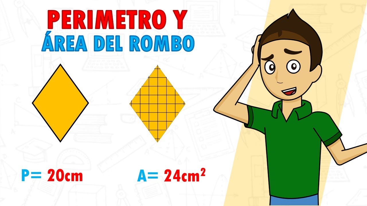 Cálculo del área y perímetro de un rombo y un romboide