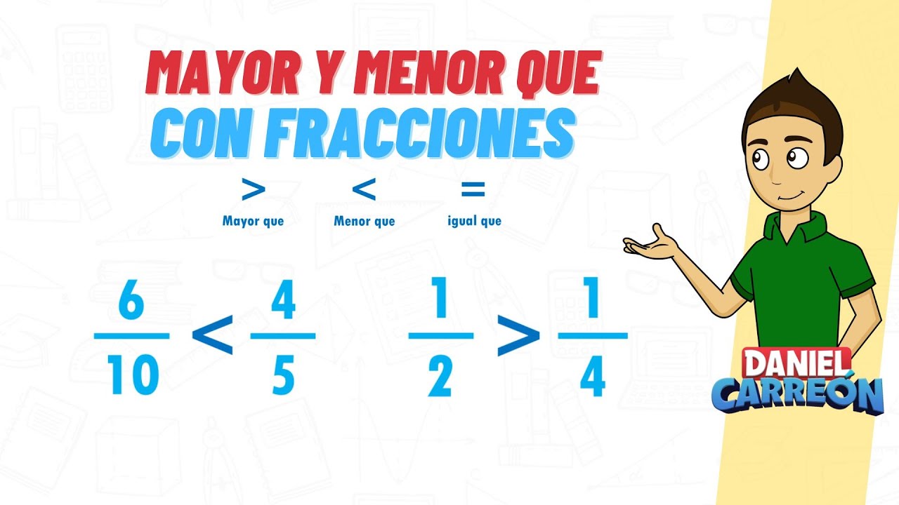 Comparación de fracciones: mayor y menor