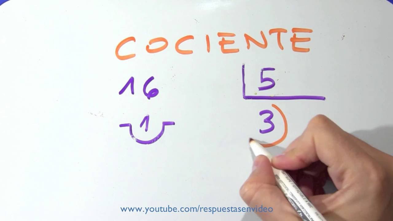 Definición del cociente en una operación de división