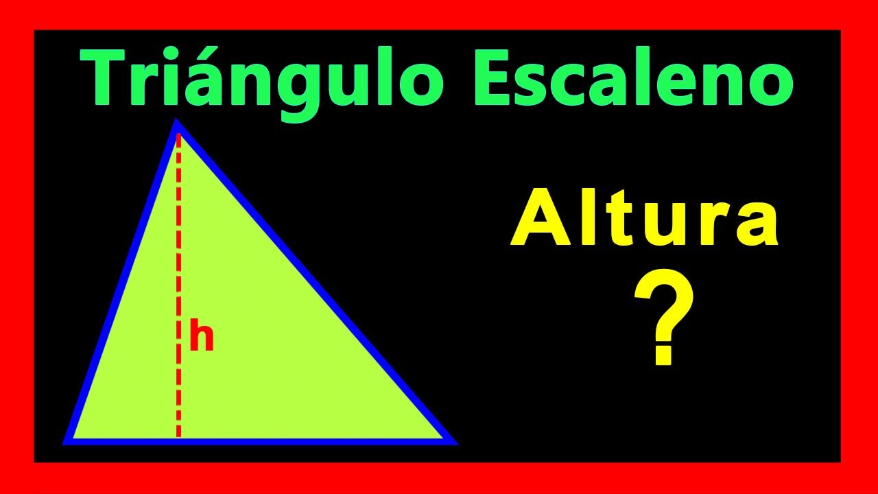 Método para calcular la altura de un triángulo escaleno